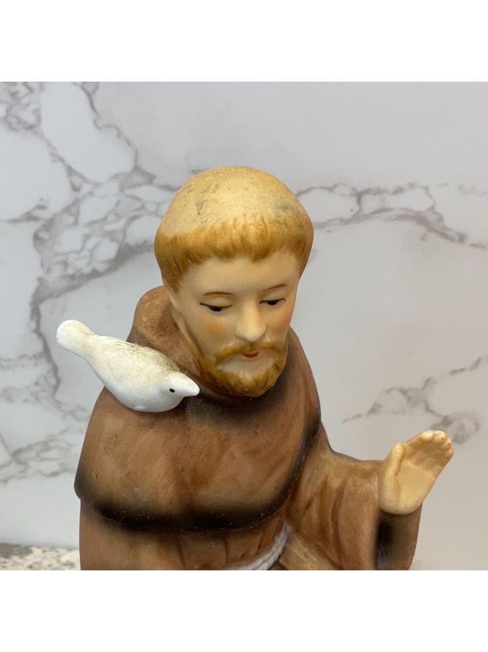 Vintage Sitting St. Francis of Assisi Catholic Sanmyro Japan Porcelain figurine - Picture 3 of 9